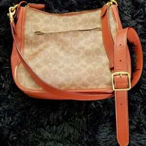 Brown/tan COACH shoulder bag